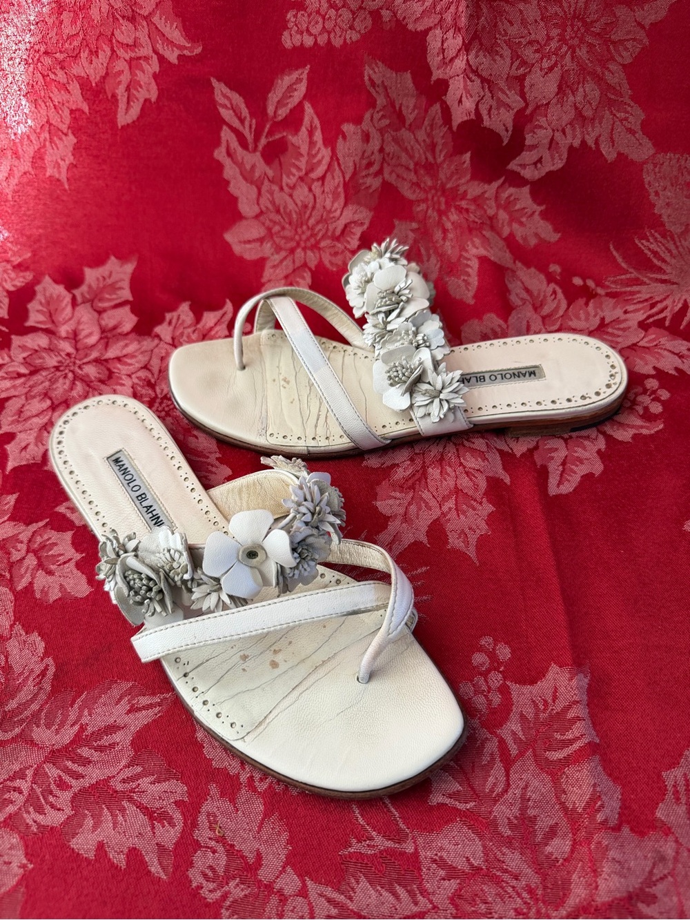 Manolo Blahnik Sandals -Fiosa Appliqué